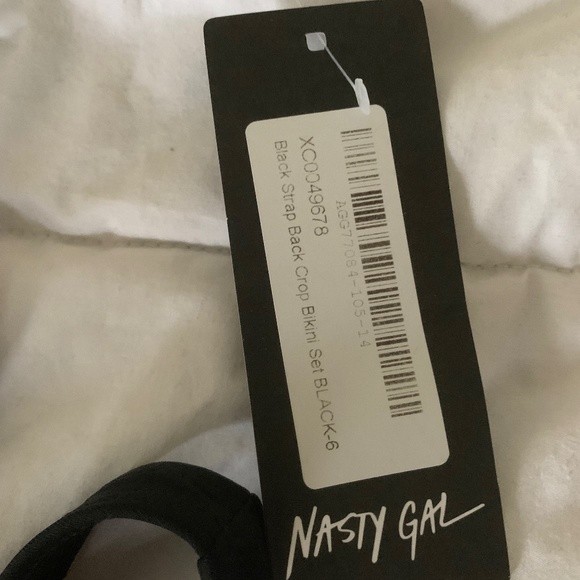 NWT NASTYGAL Black Strap CrossBack Bikini Set, Xs (2 EU6) - Picture 4 of 5